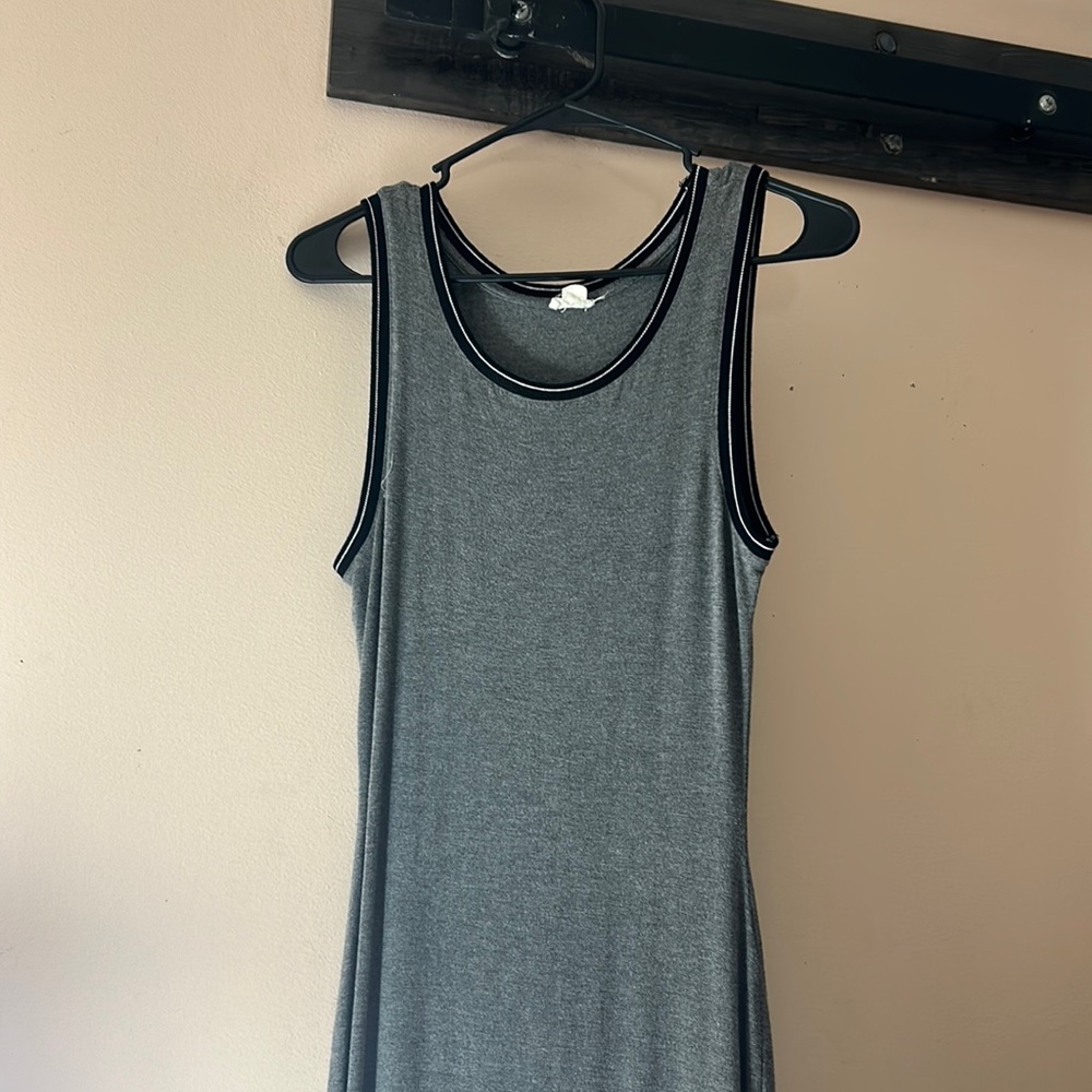 Grey Dress With Black Lining | Body con Midi | Garage